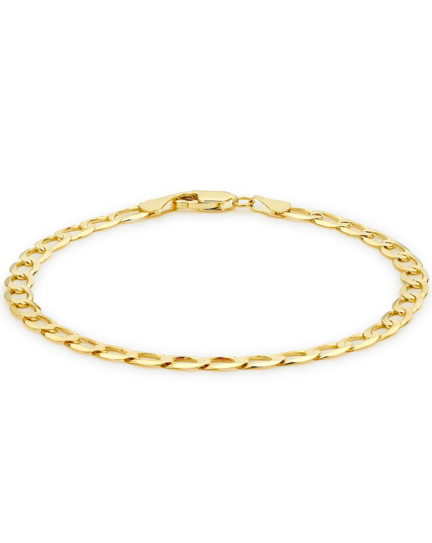 iJewel 9 Carat Gold Flat Curb Bracelet