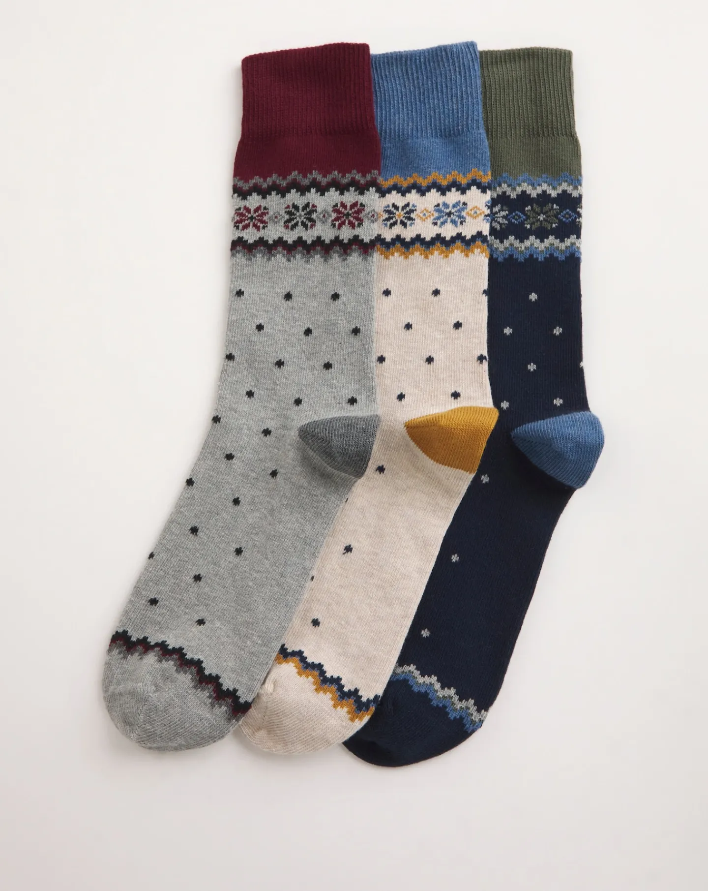 Jacamo 3 Pack Fairisle Socks