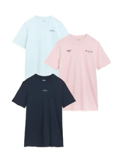 Jacamo 3 Pack Graphic T-Shirts Long