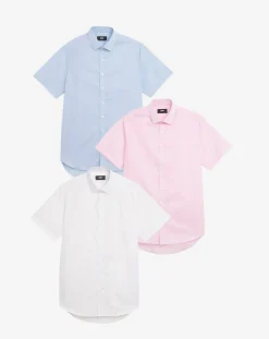 Jacamo 3 Pack Short Sleeved Formal Shirt Long