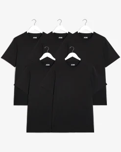 Jacamo 5 Pk Pure Cotton Crew Neck T-Shirts