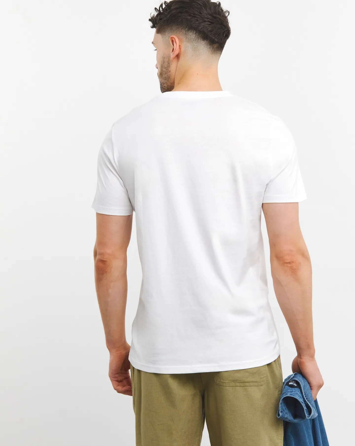Jacamo 5 Pk Pure Cotton Crew Neck T-Shirts Long