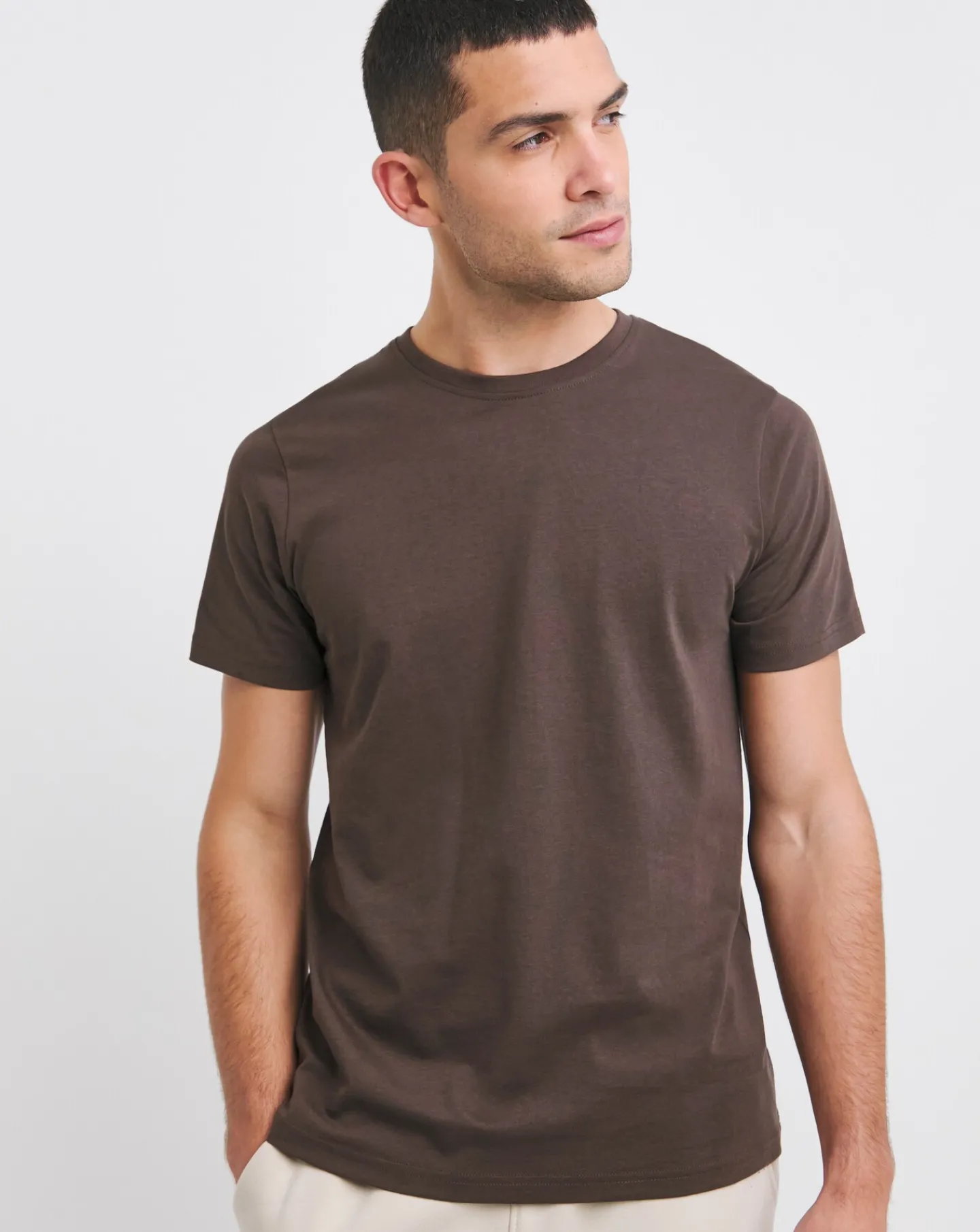 Jacamo 5 Pk Pure Cotton Crew T-Shirts Long