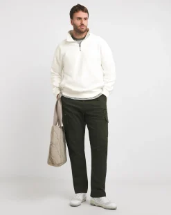 Jacamo 1/4 Zip Relaxed Fit Funnel Neck Sweat