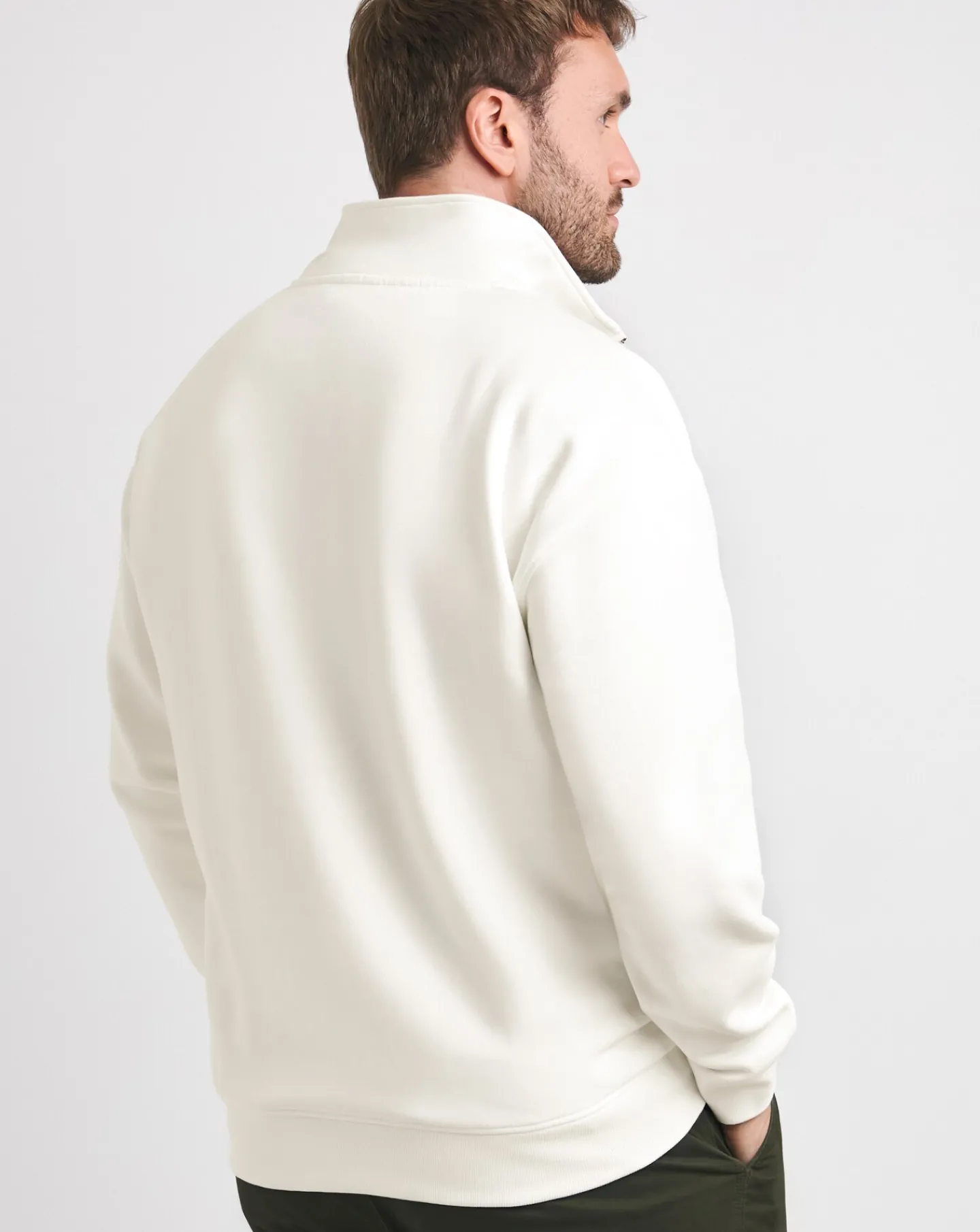 Jacamo 1/4 Zip Relaxed Fit Funnel Neck Sweat