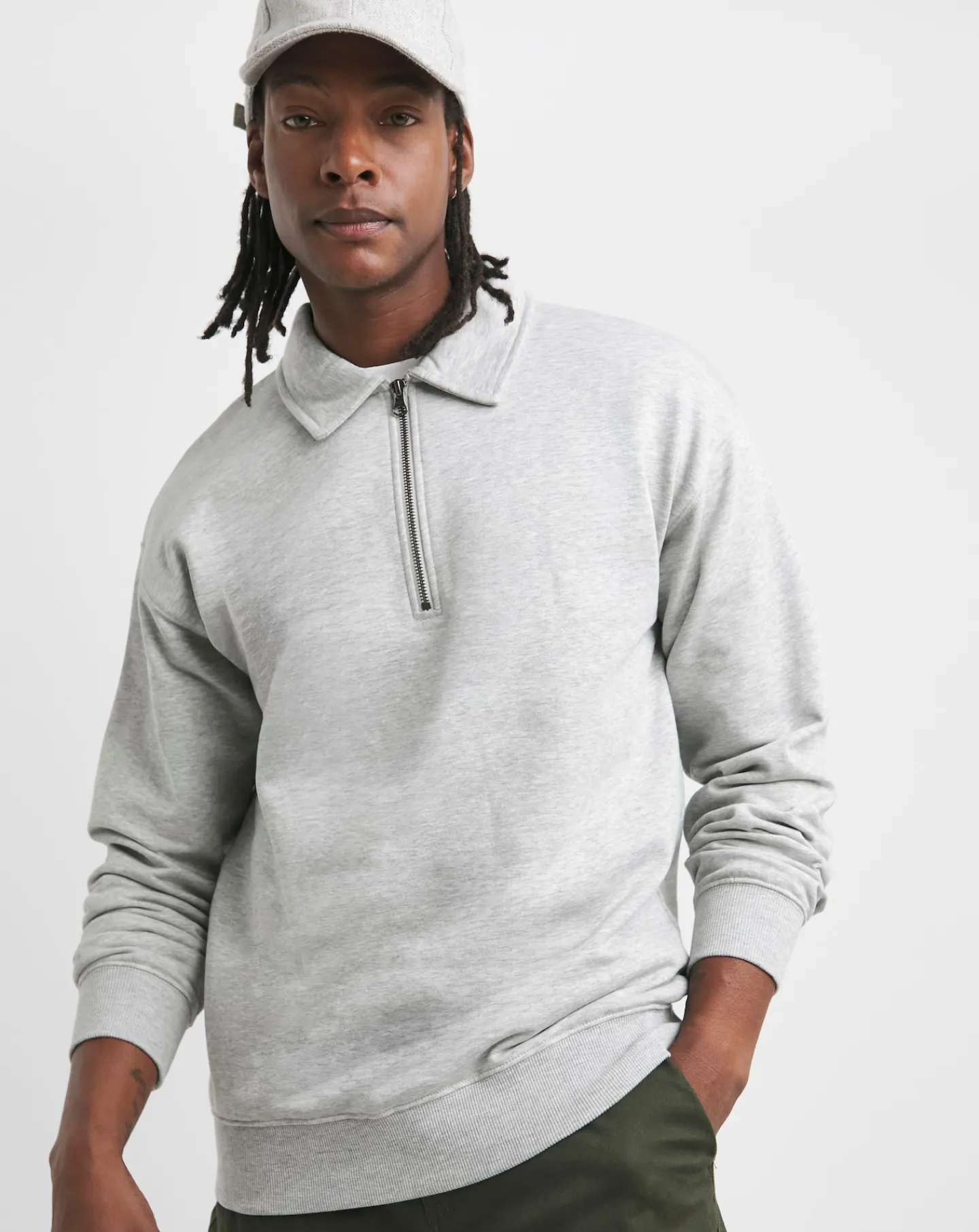 Jacamo 1/4 Zip Relaxed Fit Polo Sweat