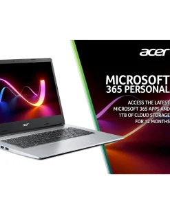 acer Aspire 1 Laptop - 14in HD Intel Celeron N4500 4GB 64GB