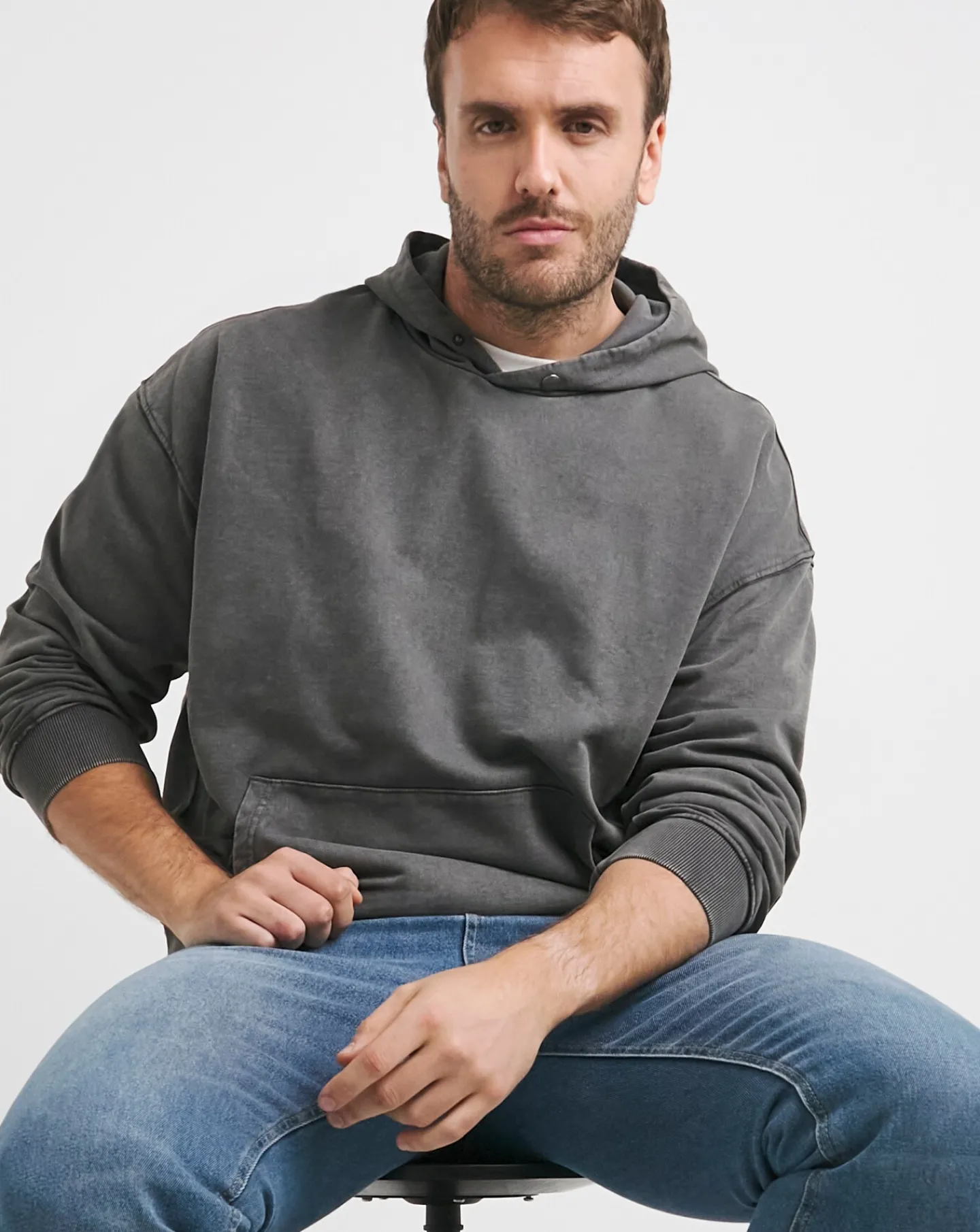 Jacamo Acid Wash Oversized Hoodie