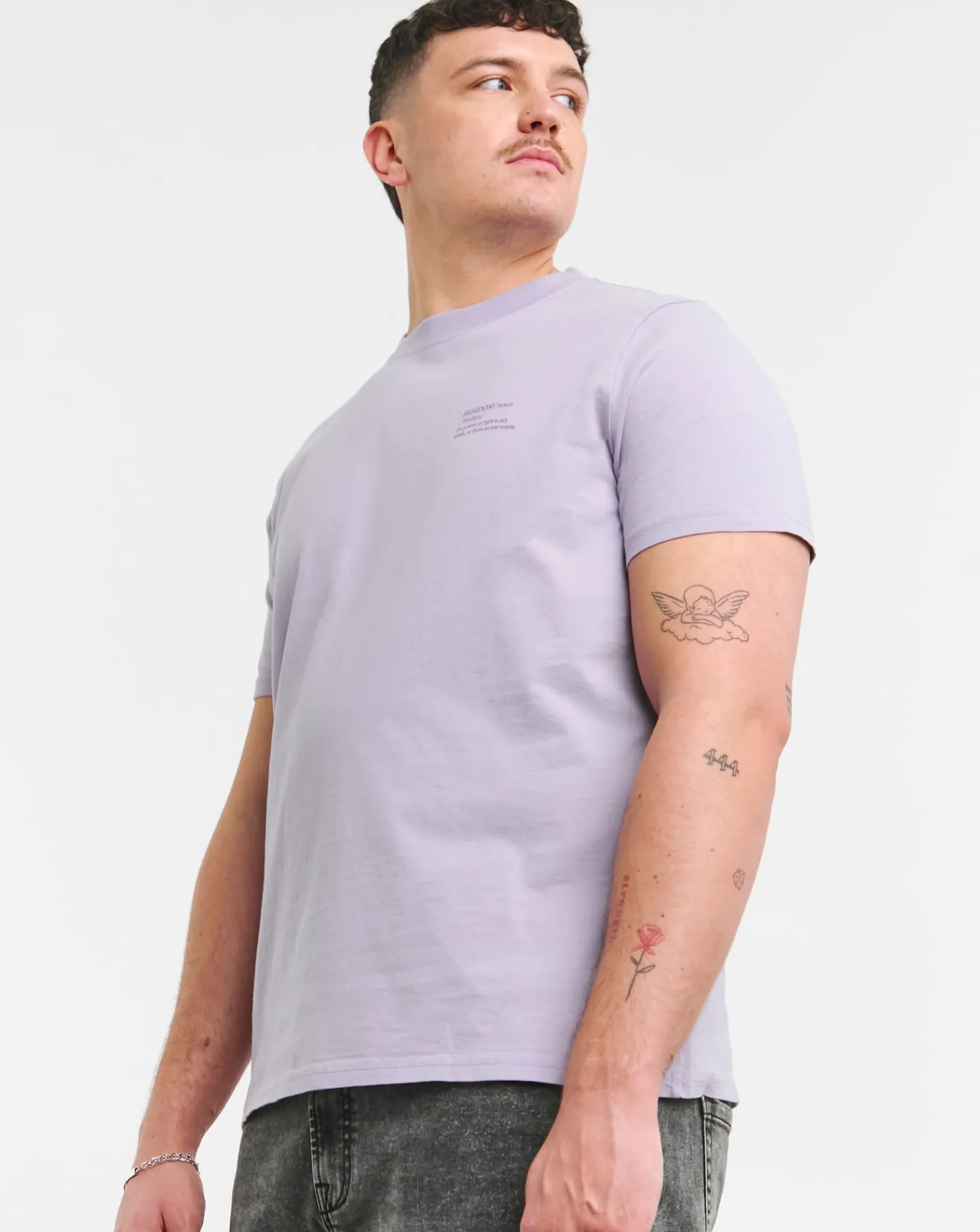 Jacamo Acid Wash Printed Graphic T-Shirt
