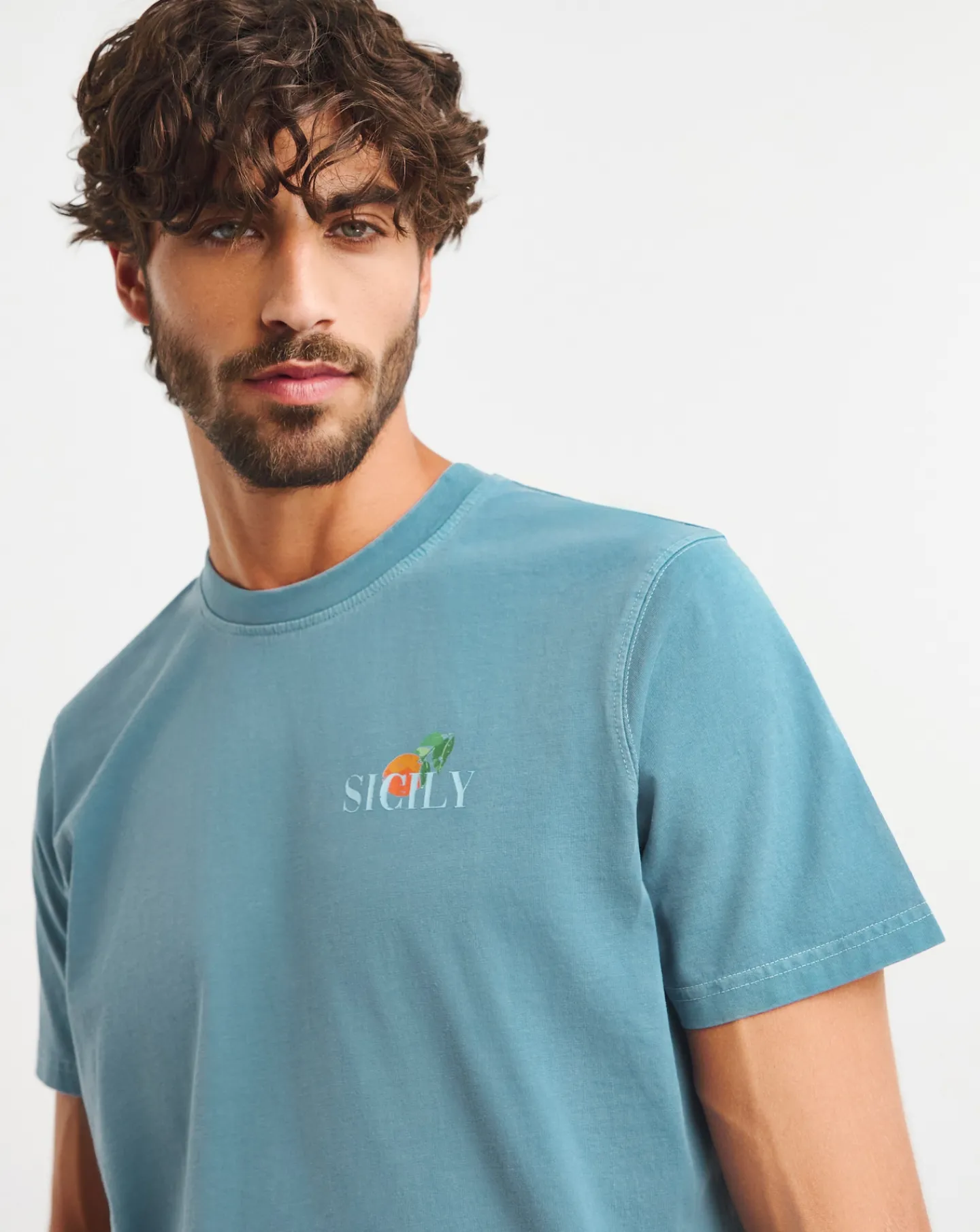 Jacamo Acid Wash Sicily Graphic T-Shirt
