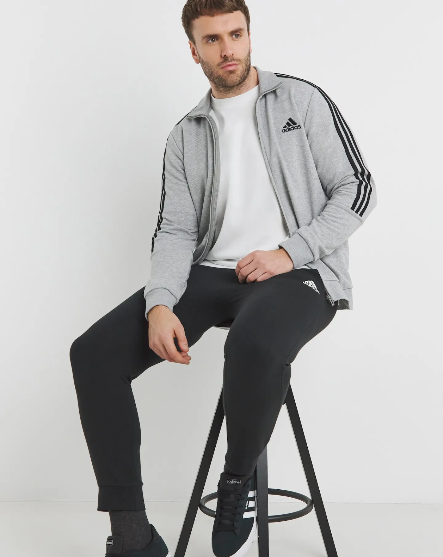adidas 3 Stripe Tracksuit