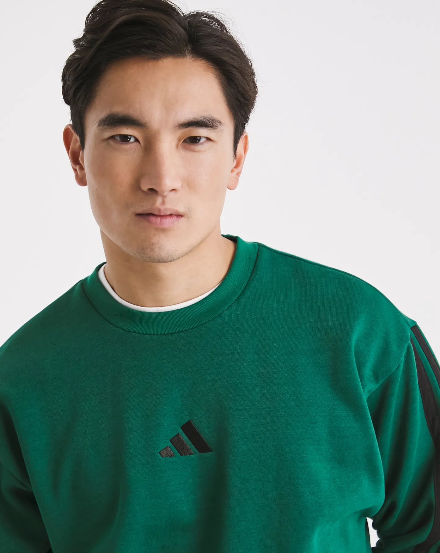 adidas 3 Stripes Fleece Sweatshirt