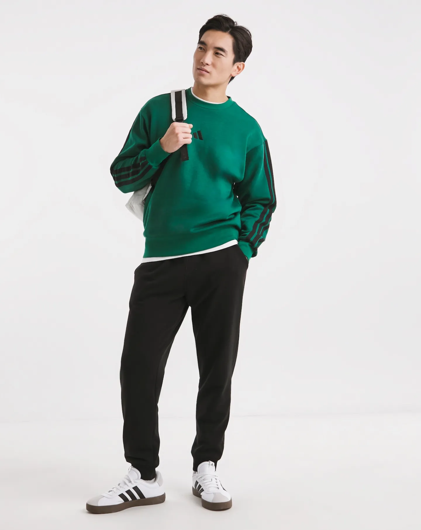 adidas 3 Stripes Fleece Sweatshirt