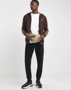adidas 3 Stripes French Terry Full Zip Hoodie