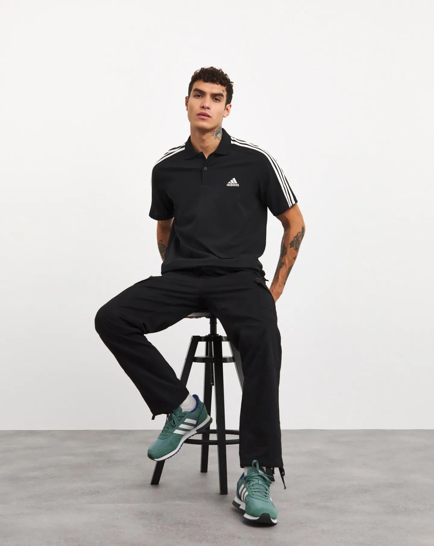 adidas 3 Stripes Polo Shirt