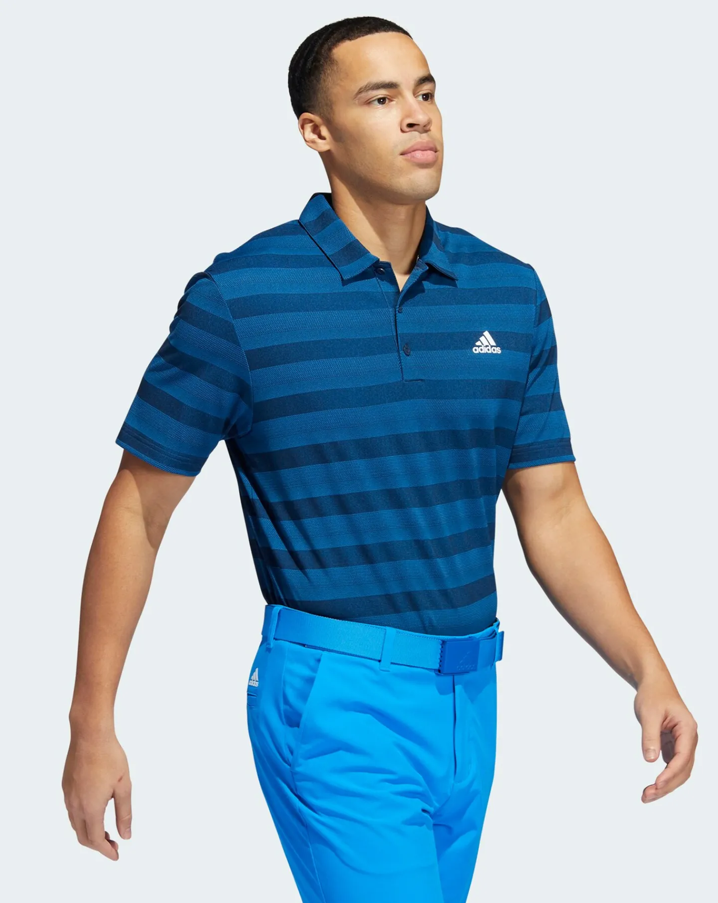 ADIDAS GOLF|adidas adidas Golf Two Colour Stripe Primegreen Polo