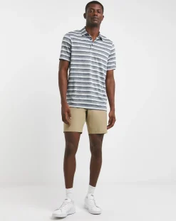 ADIDAS GOLF Two-Color Stripe Polo Shirt