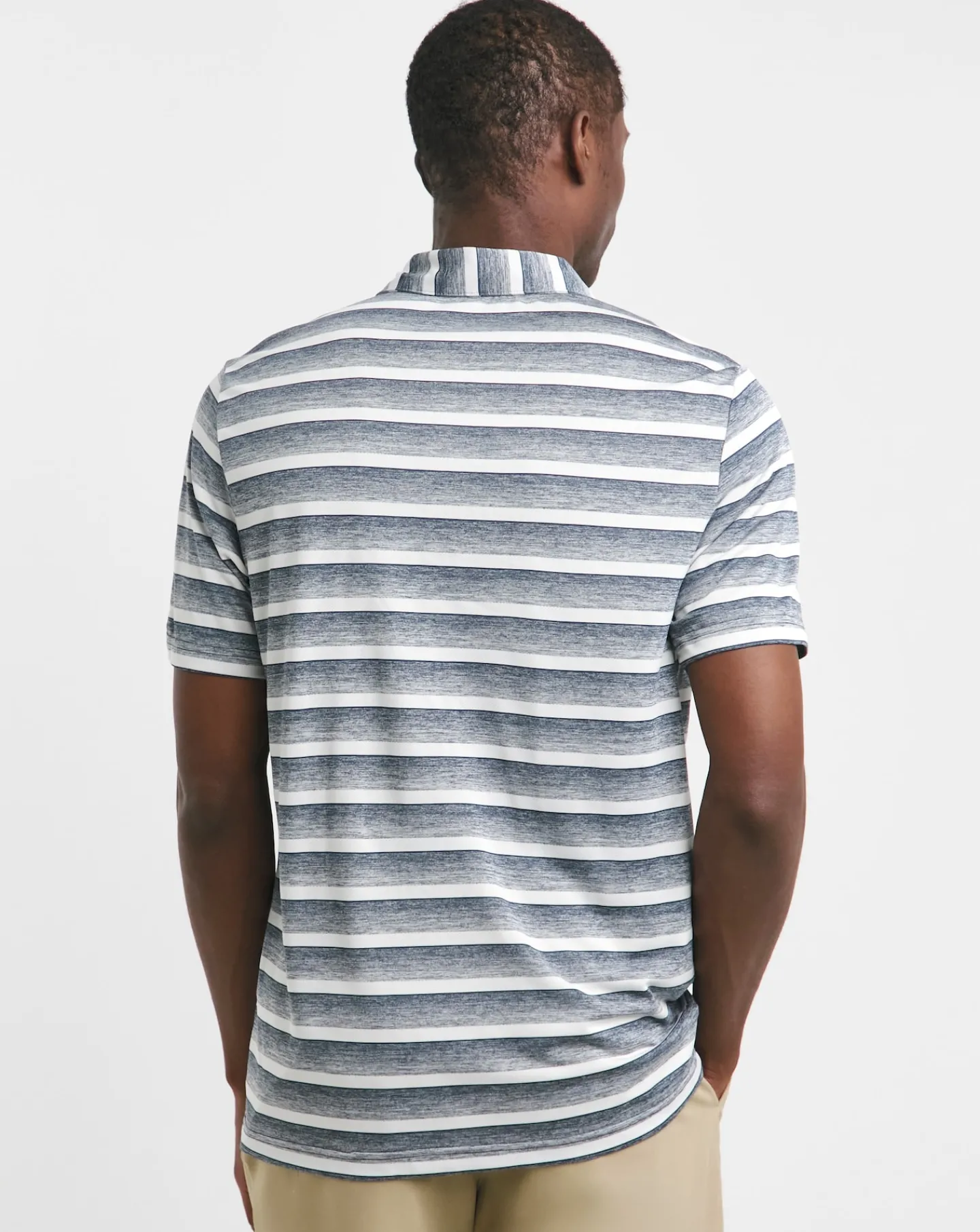 ADIDAS GOLF Two-Color Stripe Polo Shirt