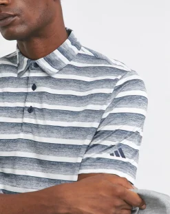 ADIDAS GOLF Two-Color Stripe Polo Shirt