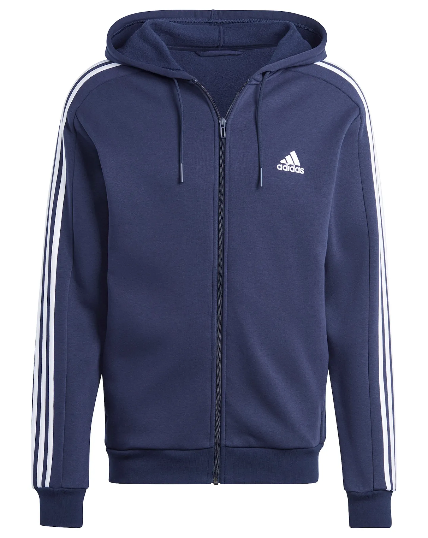 adidas 3-Stripes Fleece Full Zip Hoodie