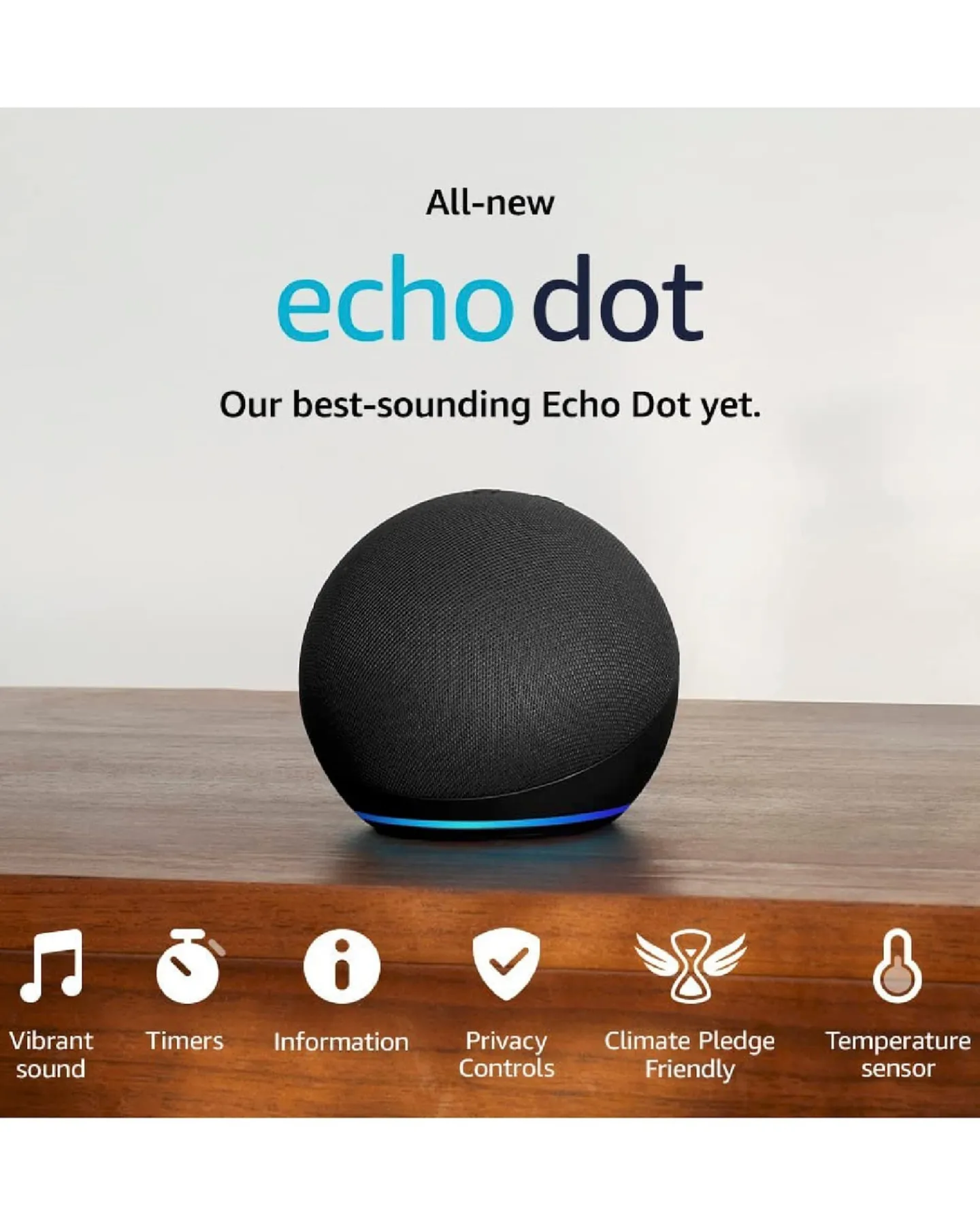 Amazon Echo Dot (5th Gen 2022) Smart Speaker with Alexa - Charcoal
