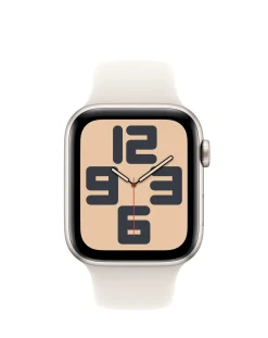 Apple Watch SE GPS 44mm Starlight Aluminium Case with Starlight Sport Band - M/L