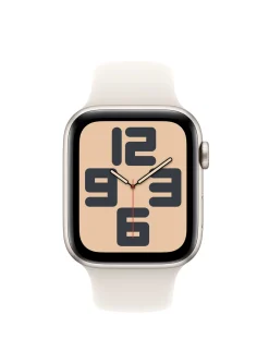 Apple Watch SE GPS 44mm Starlight Aluminium Case with Starlight Sport Band - M/L