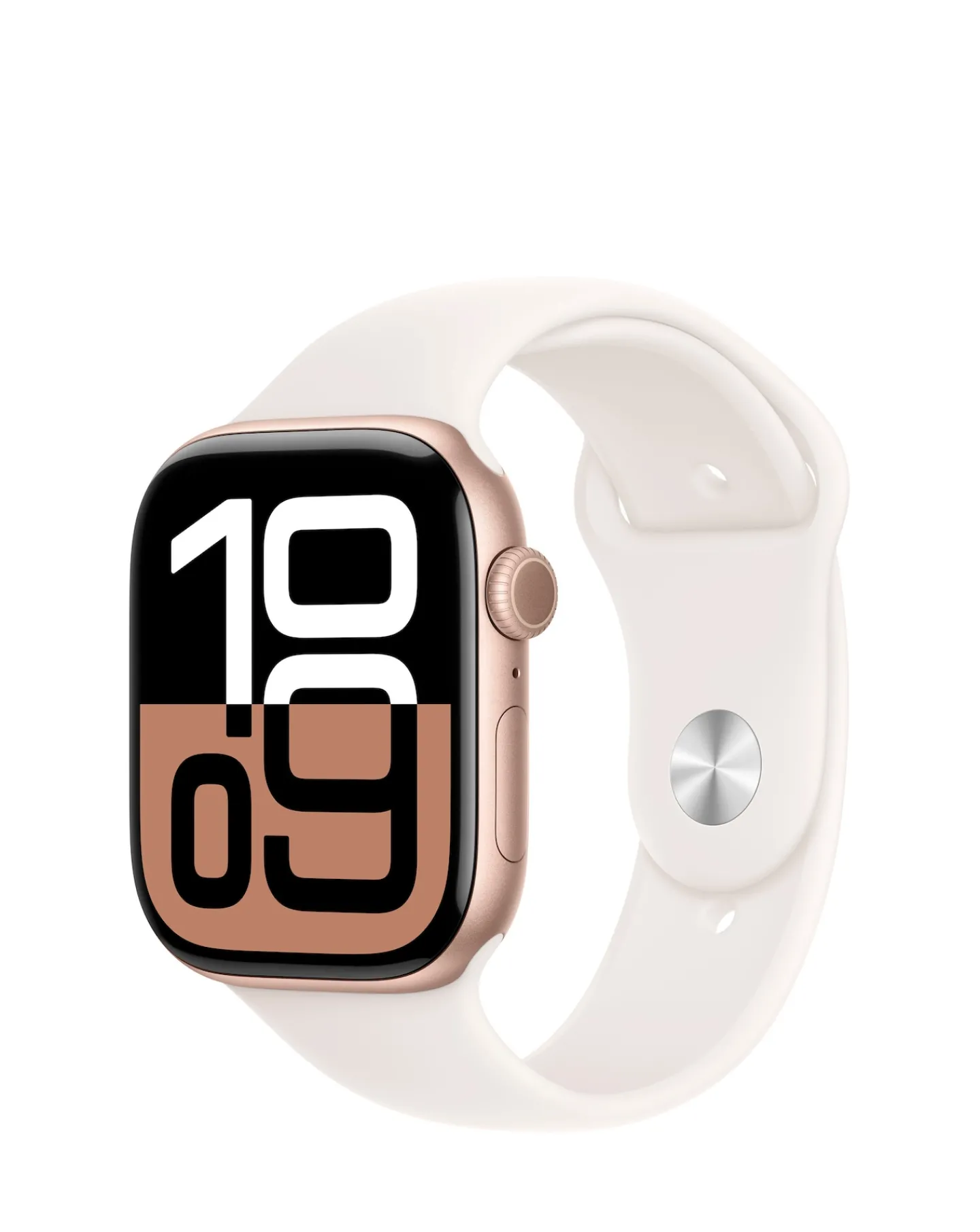 Apple Watch Series 10 GPS 46mm Rose Gold Aluminium Case with, Sport Band - M/L