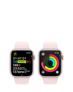 Apple Watch Series 9 GPS 45mm Aluminium Case, Light Sport Band - S/M