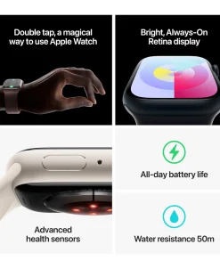 Apple Watch Series 9 GPS 45mm Aluminium Case, Light Sport Band - S/M