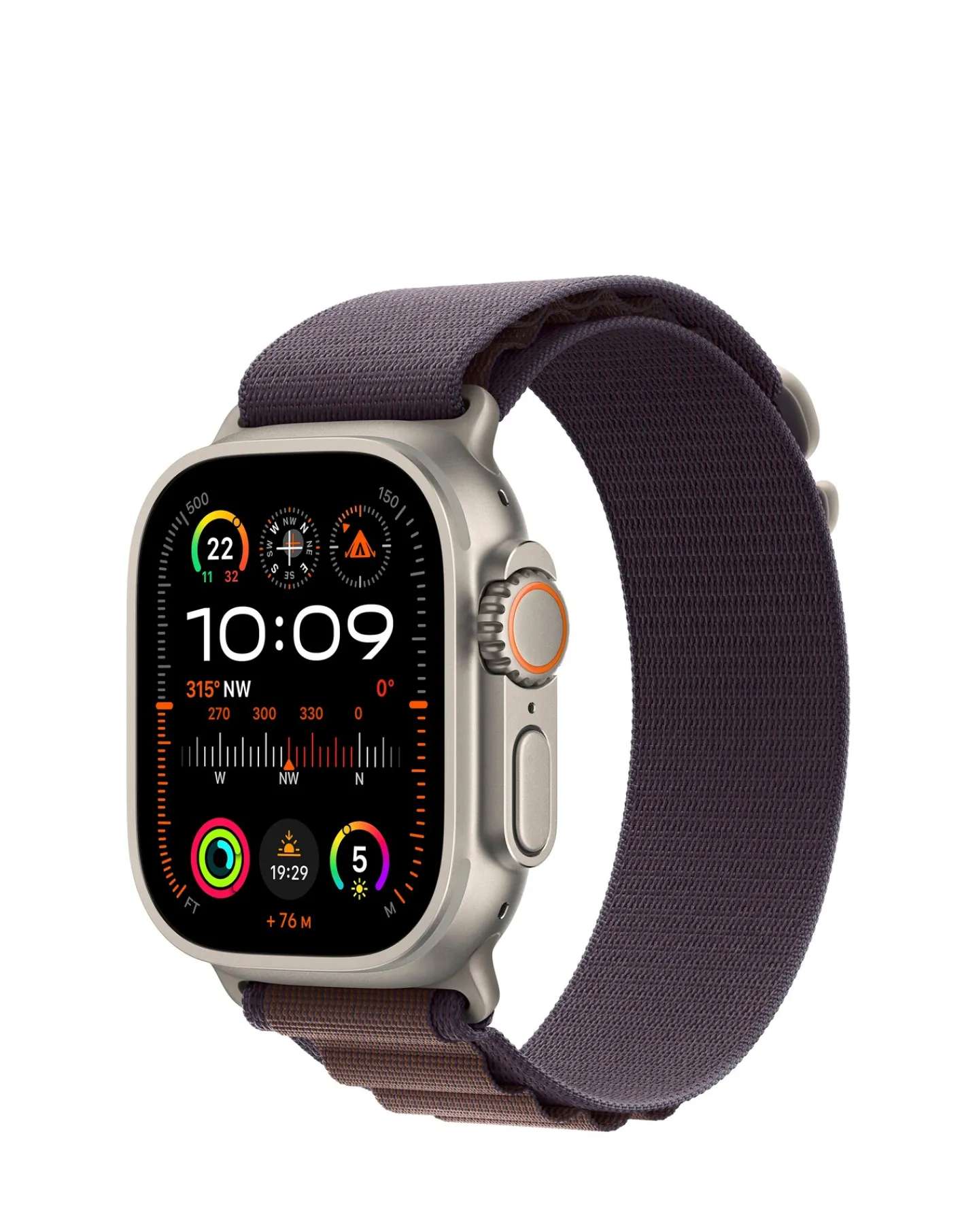 Apple Watch Ultra 2 Cellular 49mm Titanium Case with Indigo Alpine Loop - Large