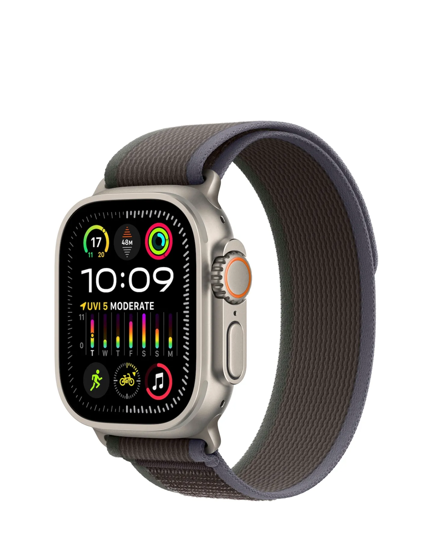 Apple Watch Ultra 2 Cellular 49mm Titanium Case with /Black Trail Loop - S/M