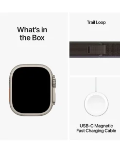Apple Watch Ultra 2 Cellular 49mm Titanium Case with /Black Trail Loop - S/M
