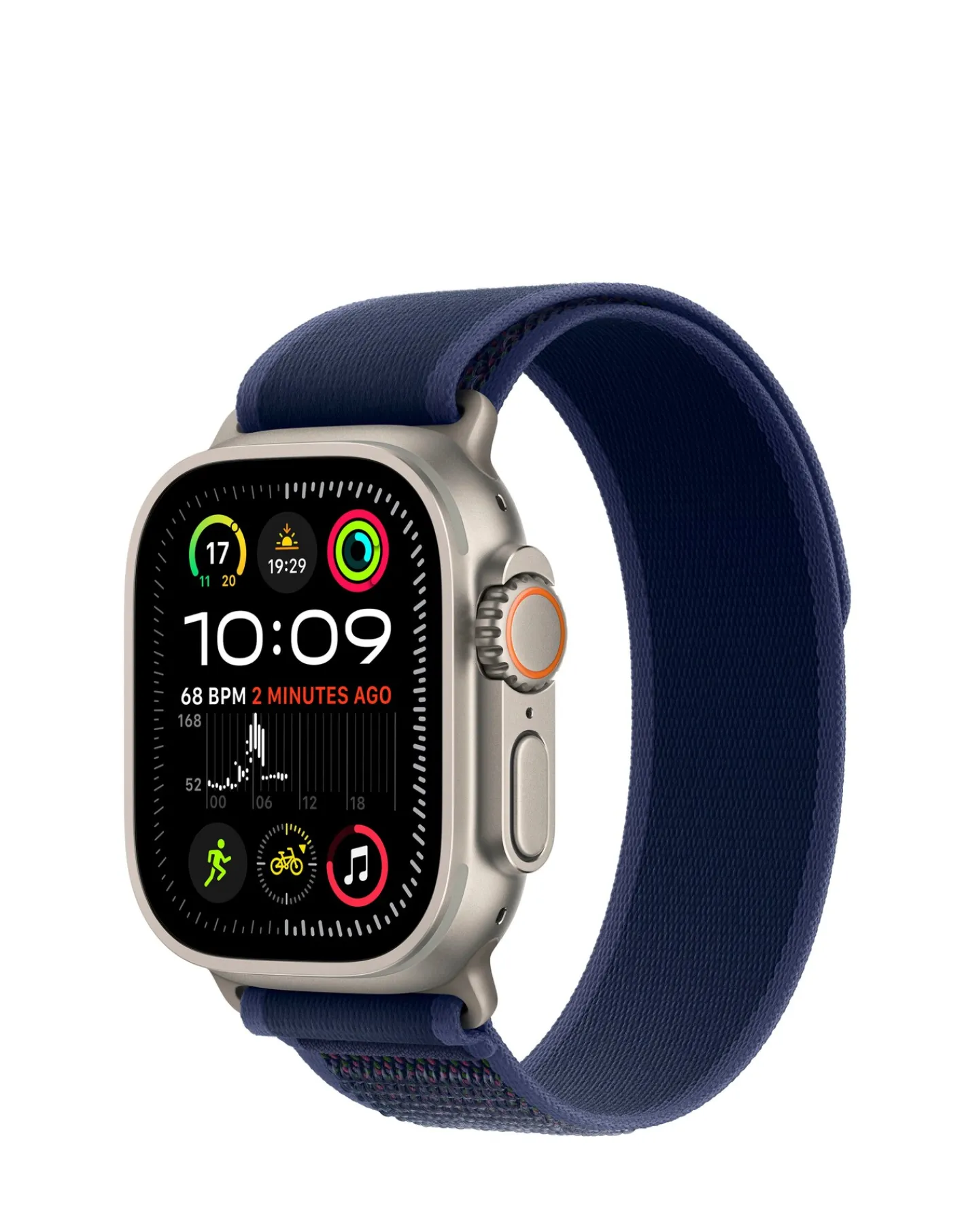 Apple Watch Ultra 2 GPS/Cellular 49mm Natural Titanium Case, Blue Trail Loop S/M