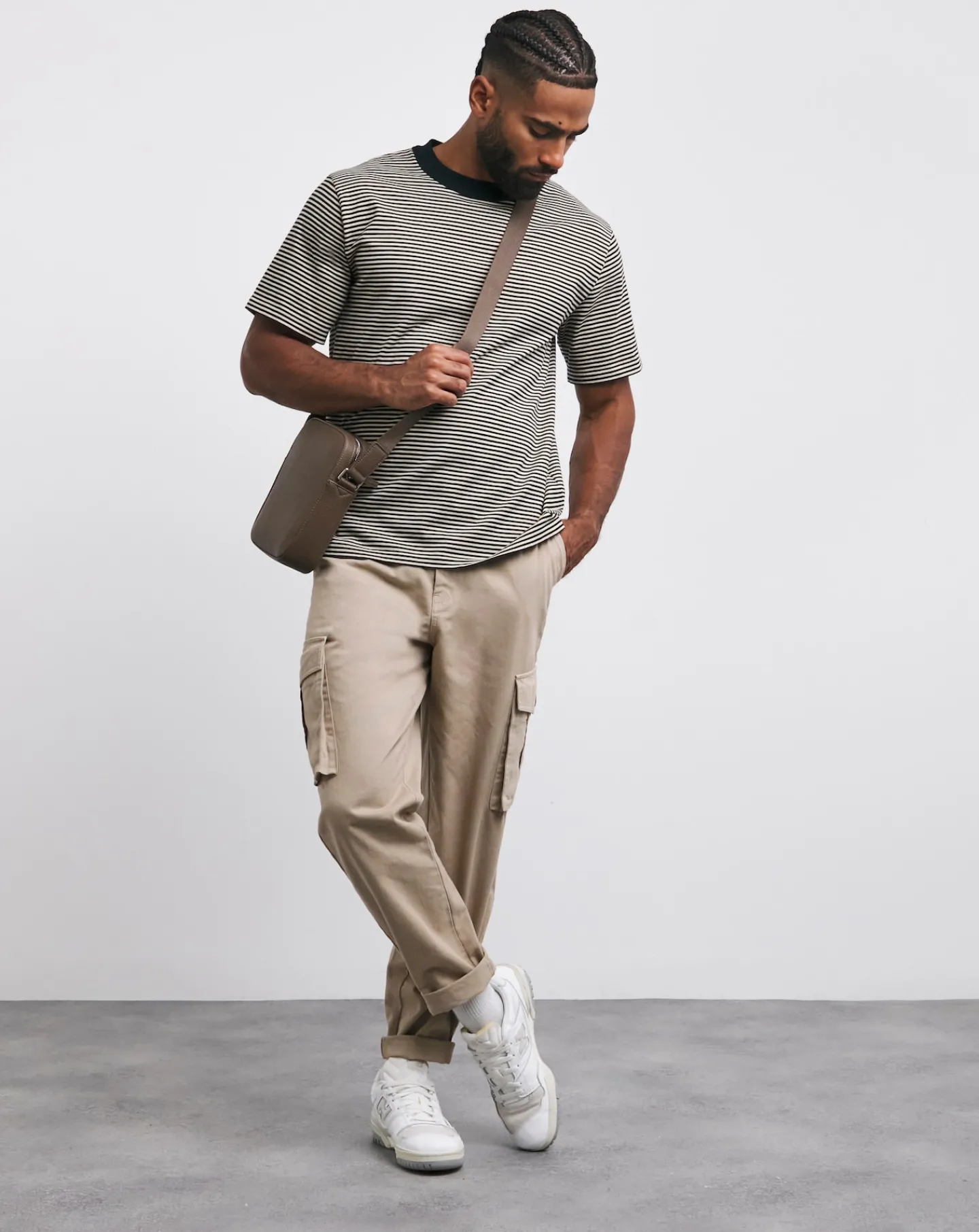 Jacamo Armor Lux Hertiage Stripe Crew Neck T-Shirt