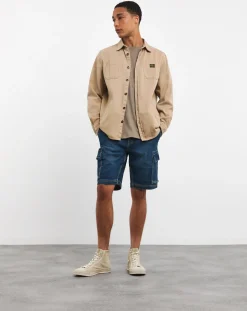 Jacamo Axel Mid Length Cargo Denim Short