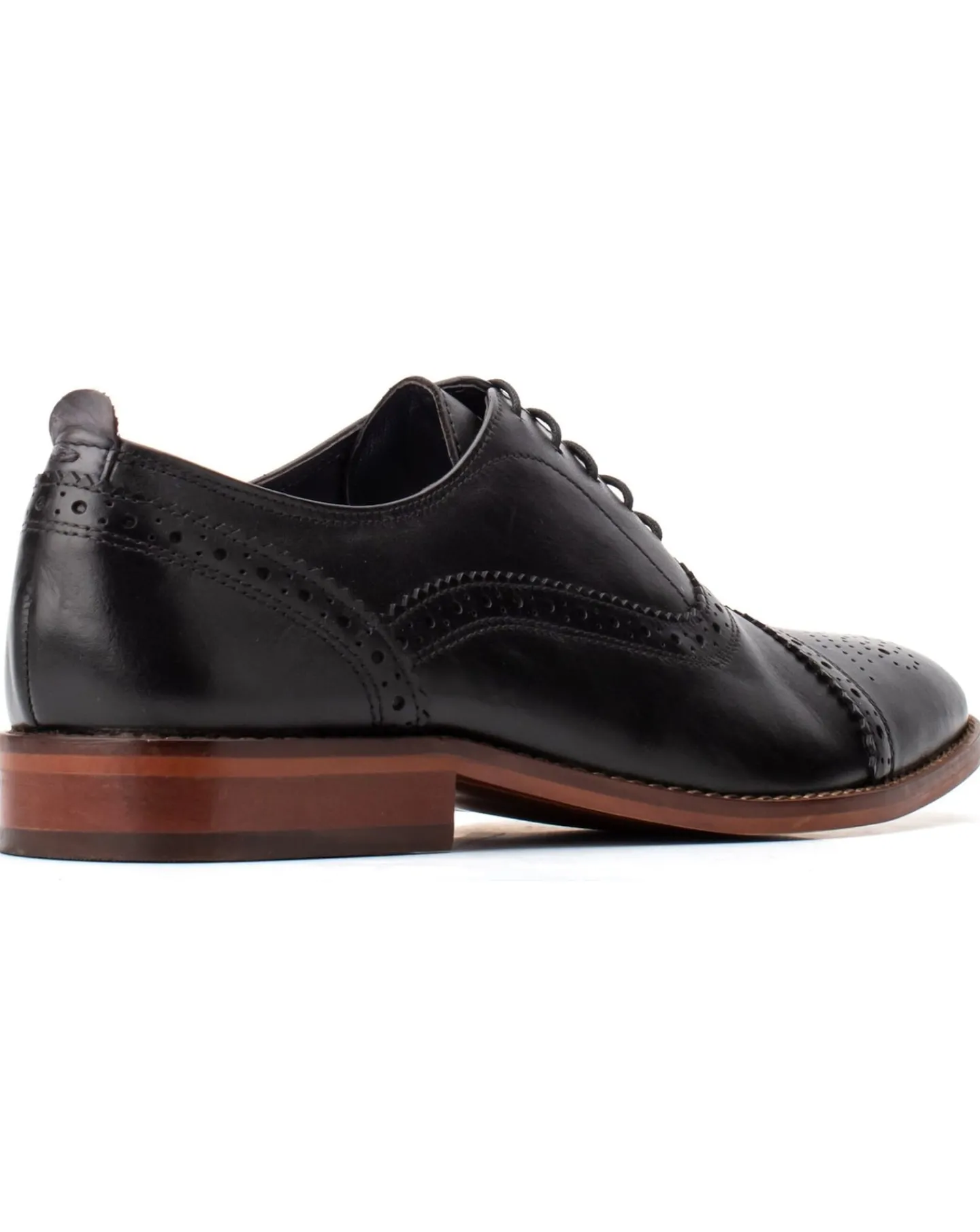 Base London Cast Waxy Lace Up Brogue Shoe