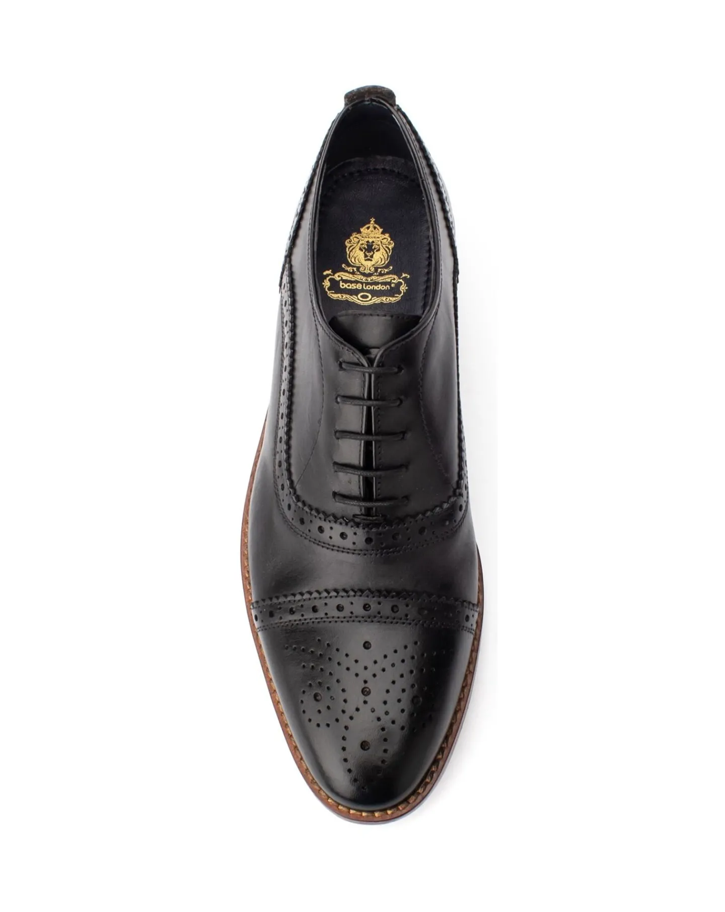 Base London Cast Waxy Lace Up Brogue Shoe