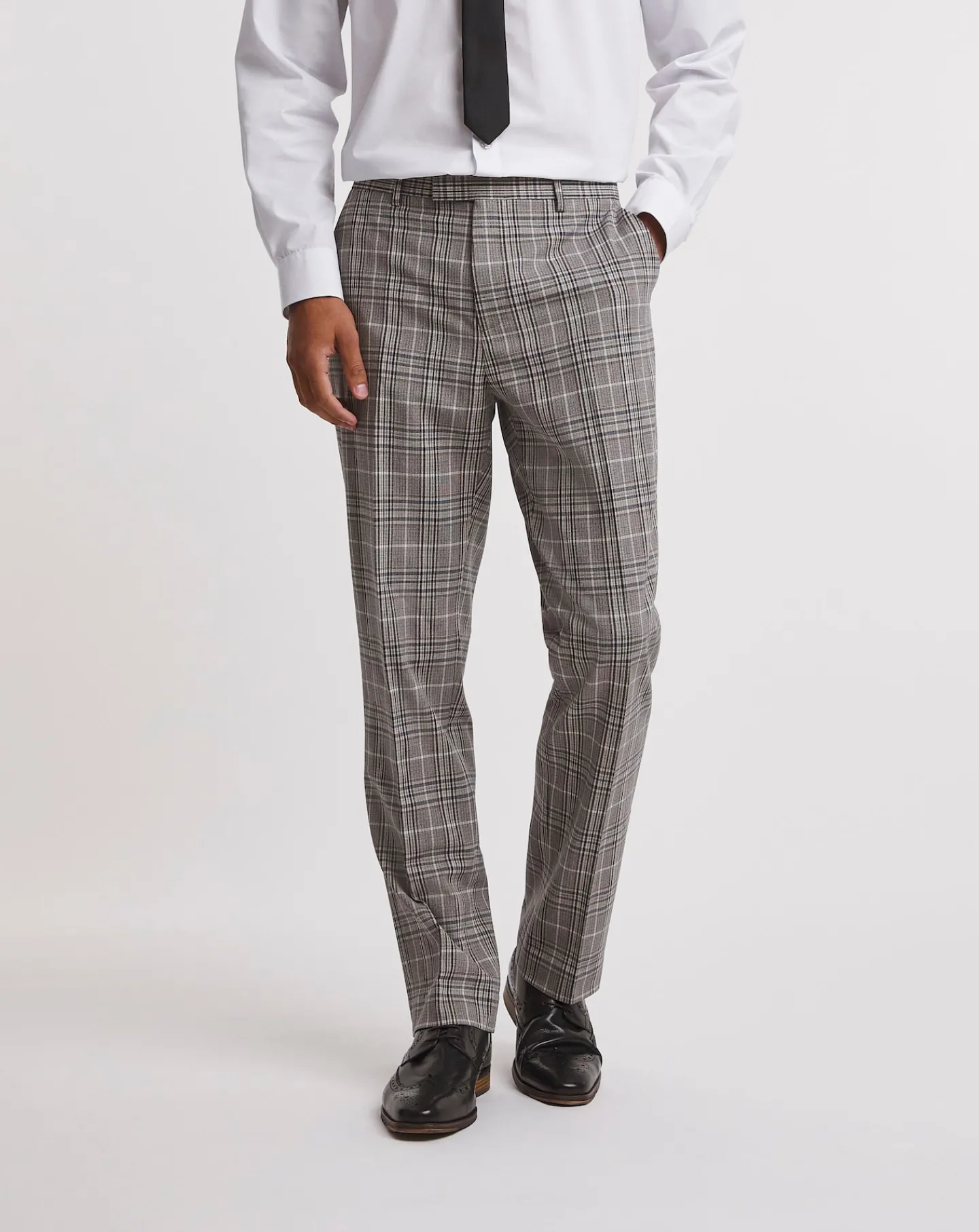 Jacamo Textured Check Reg Suit Trouser