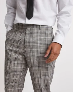 Jacamo Textured Check Reg Suit Trouser
