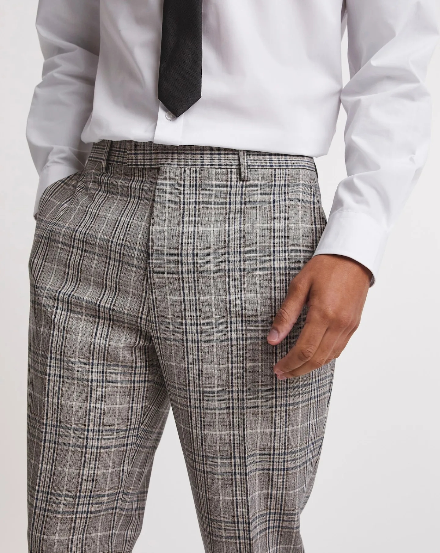 Jacamo Textured Check Reg Suit Trouser