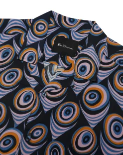 Ben Sherman Psychedelic Print Revere Collar Shirt