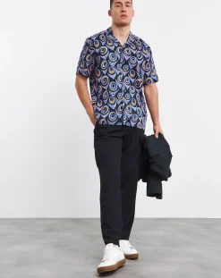 Ben Sherman Psychedelic Print Revere Collar Shirt