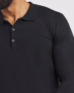 Jacamo Cotton Long Sleeve Polo