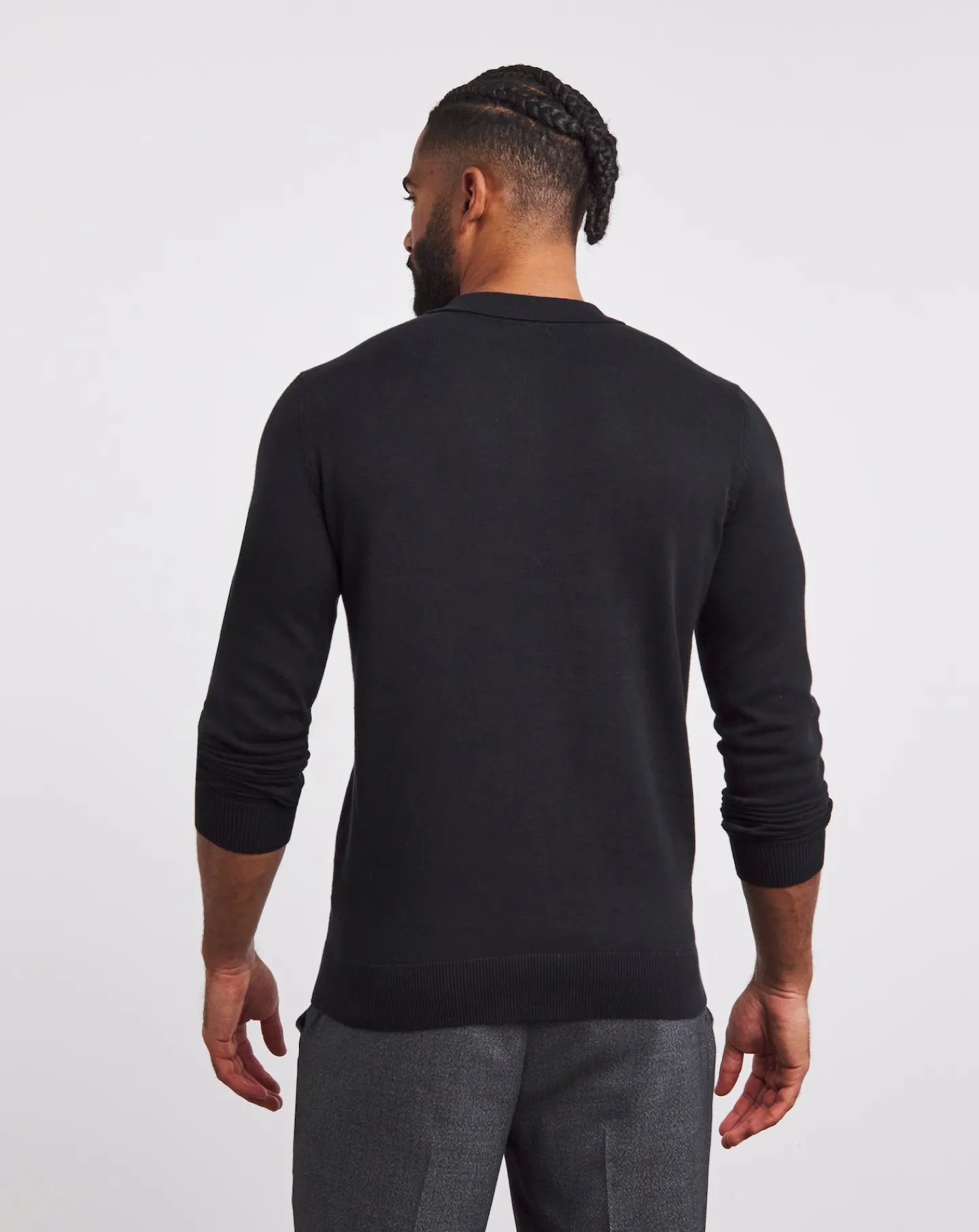 Jacamo Cotton Long Sleeve Polo