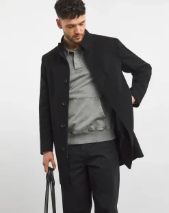 Jacamo Faux Wool Funnel Neck Coat
