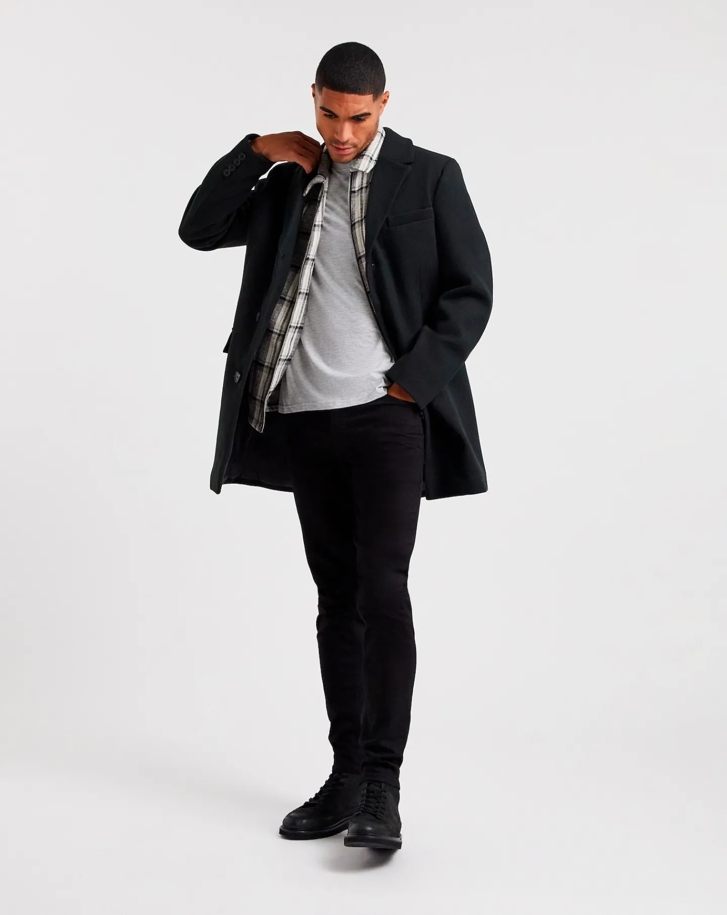 Jacamo Faux Wool Overcoat