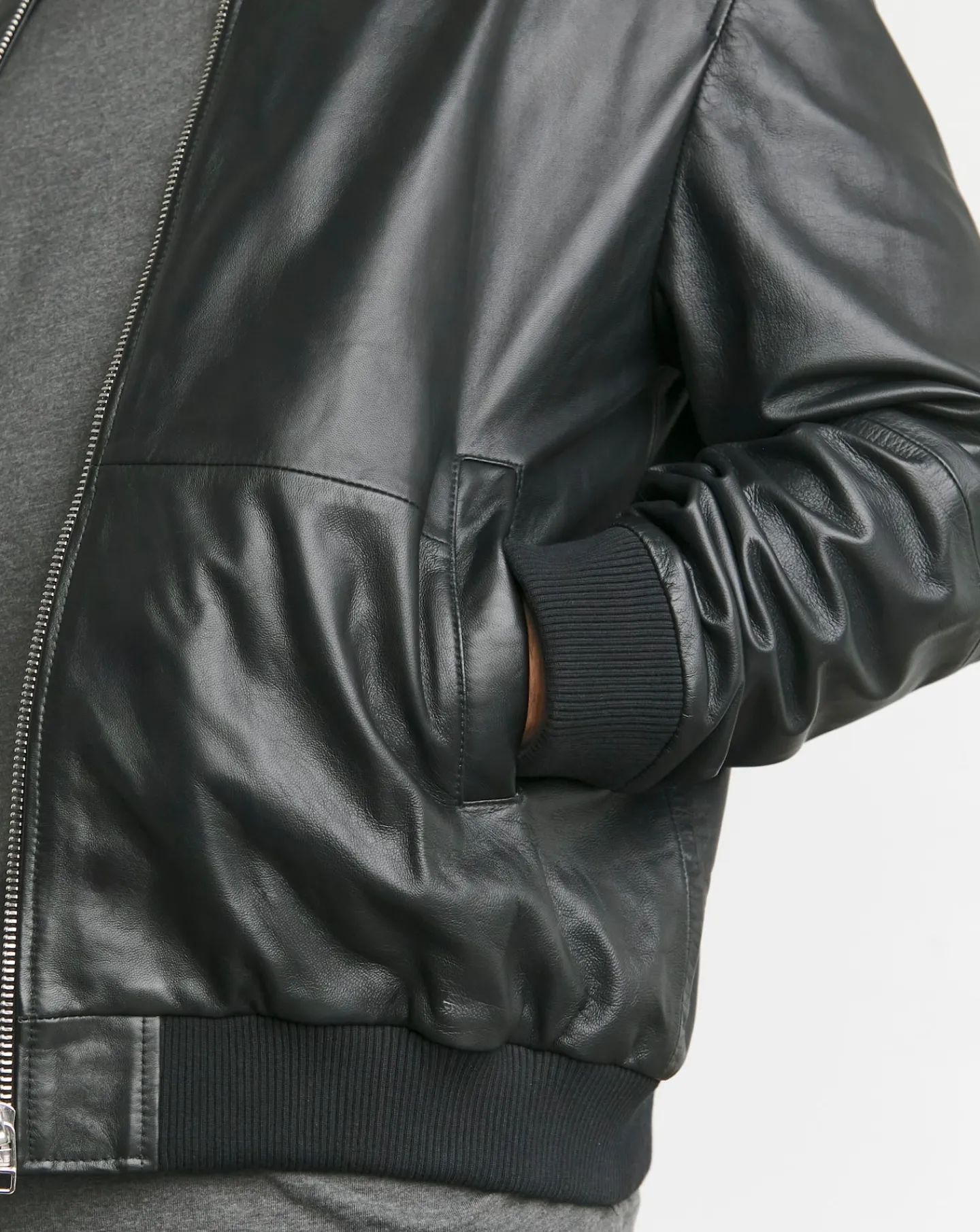 Jacamo Leather Bomber Jacket