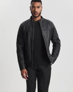Jacamo Leather Racer Jacket