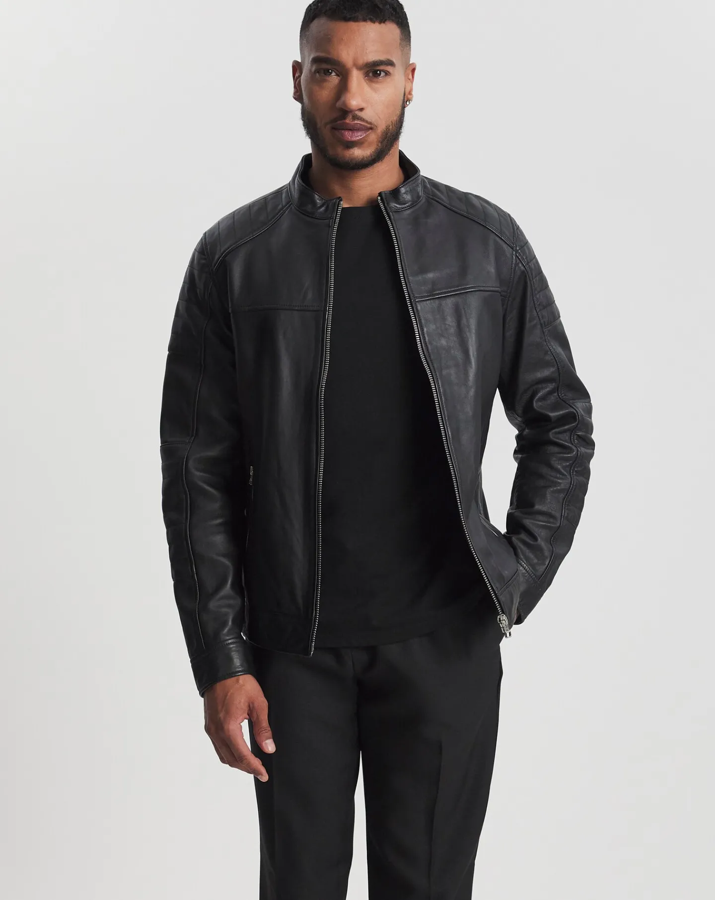 Jacamo Leather Racer Jacket